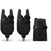 Avid VTX A0500003 - Set di 2 allarmi per pesca alla carpa, ricevitore, custodie rigide con clip, cordino ricevitore e cacciavite, LED multi-luce con 4 colori, portata del segnale: 150 m, codice