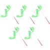 BESPORTBLE 5 Pezzi Bastone Nastro Ginnastica Ritmica 4m per Bambine, Verde | Fibra Frp e Nastro, Leggero per Tecniche di Rotazione, per Spettacoli Carnevaleschi e Grandi Competizioni