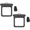 OSALADI 2 pezzi Credit Card Waterproof Bag, Custodia Impermeabile per Chiavi Auto e Licenze Nera in PVC e ABS, Compatta, per Attività Subacquee