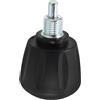 Angoily Pomello di Ricambio per Cyclette M16x1.5 Nero per Attrezzi Fitness | Plastica e Acciaio Inox, Fit Sicuro, Installazione Facile, Uso Domestico