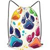Anceky Zaino con coulisse, borsa da palestra con coulisse, carina e colorata, con di cane, per uomo e donna