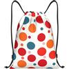 Anceky Zaino con coulisse, borsa da palestra con coulisse, borsa da nuoto a pois per uomo e donna