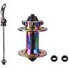 LeeQinersw Mozzo Bici Mozzo Bicicletta Mozzo Anteriore Mozzo Ruota Lega di Alluminio Cilindrica Fori Flangiati Base Stabile per Ruota Scorrimento Regolare 100 Cm, Multicolore, 28 Fori