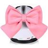 CashMuch Ornamento in tessuto con fiocco a forma di casco in morbido tessuto (rosa