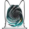 Anceky Zaino con coulisse, resistente all'acqua, con cordino, astratto, con cerchio, per sport, palestra, per uomo e donna