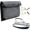 Genérico Borsa a rete per stoccaggio marino, borsa autoadesiva, grigio | Grande capacità 34,8 x 24,9 x 3,0 cm, organizer per esche, mulinelli, attrezzatura da pesca e trasporto marittimo