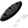 OSNIYAW Bitta Pieghevole in Nylon da 5 Pollici con Viti Incluse, Black