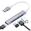 Hoppac Hub USB 3.0, 4 in 1, Multipresa Con 3 Porte USB 2.0 ed 1x 3.0, sdoppiatore Corpo in Metallo, Multipla, Per Il Trasferimento Dei Dati, Collega E Usa