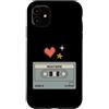 Retro Mixtape Cassette 90s Nostalgia Custodia per iPhone 11 Cassetta mixtape retrò Pixel Art 90s Tech Throwback