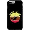 Retro Kayaking Adventure Gifts Custodia per iPhone 7 Plus/8 Plus Go With The Flow Kayak Retro Tramonto Paddler Design