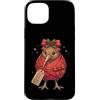 Merry Christmas Wrap Ribbon Bow Stars Xm Custodia per iPhone 15 Plus Kiwi Bird Candy Cane Carta Regalo Agrifoglio Pigna