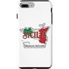 Lakelandwholesale1 Shirt Company Custodia per iPhone 7 Plus/8 Plus Sicilia Orgoglio Siciliano Mappa Bandiera Italia Sicilia Grafica