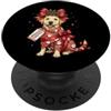 Merry Christmas Wrap Ribbon Bow Stars Xm Labrador Retriever Lab - Carta da regalo con Babbo Natale PopSockets PopGrip Adesivo