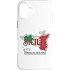 Lakelandwholesale1 Shirt Company Custodia per iPhone 16 Plus Sicilia Orgoglio Siciliano Mappa Bandiera Italia Sicilia Grafica