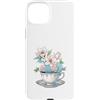 Estetica Moda Floreale Custodia per iPhone 15 Plus Magnolia Ortensia Tazza da Tè Botanica