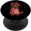 Merry Christmas Wrap Ribbon Bow Stars Xm Labrador Retriever Lab - Carta da regalo con Babbo Natale PopSockets PopGrip Adesivo