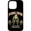 Umorismo Rana Powerlifting Custodia per iPhone 15 Pro Max Rana Divertente che Solleva Pesi per Appassionati di Fitness