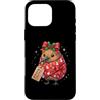 Merry Christmas Wrap Ribbon Bow Stars Xm Custodia per iPhone 16 Pro Max Kiwi Bird - Carta da regalo con pupazzo di neve e agrifoglio