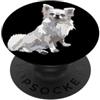 Raf THE ARTIST Designs Chihuahua capelli lunghi Chihuahua Chihuahua Chiwawa a pelo lungo PopSockets PopGrip Adesivo