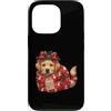 Merry Christmas Wrap Ribbon Bow Stars Xm Custodia per iPhone 13 Pro Labrador Retriever Lab - Carta da regalo con pupazzo di neve e agrifoglio
