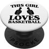 Aesthetic Merch for Basketball Players a Questa ragazza ama il basket due pollici PopSockets PopGrip Adesivo