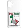 Lakelandwholesale1 Shirt Company Custodia per iPhone 16 Plus Viva Italia Bandiera Italiana Mappa Uccelli Grafica Capolavoro Design