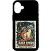 Night Forest Raccoon Humor Custodia per iPhone 16 Plus Panda Incontra il caos nellUFO del procione del cosmo