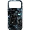Motorghast Garage Custodia per iPhone 17 Pro Max Moto gotica senza testa Chopper Rider Halloween Art