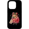 Merry Christmas Wrap Ribbon Bow Stars Xm Custodia per iPhone 15 Pro Kiwi Bird - Carta da regalo con pupazzo di neve e agrifoglio