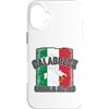 Lakelandwholesale1 Shirt Company Custodia per iPhone 16 Plus Calabrese Orgoglio Del Sud Italia Bandiera Calabria Mappa Design