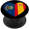 Spain Heritage Apparel Idaho e Spain United in Roots Cuore di Bandiera PopSockets PopGrip Adesivo