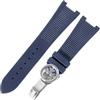 ROUHO Impermeabile Gomma Cinturino Orologio 25mm Morbido Silicone Ricambio Orologio Polsino per Patek Philippe Nautilus 5711 5712