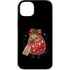 Merry Christmas Wrap Ribbon Bow Stars Xm Custodia per iPhone 14 Plus Kiwi Bird - Carta da regalo con pupazzo di neve e agrifoglio