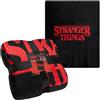 Stranger Things Coperta Pile Plaid Divano Morbida 130 x 150 cm Fluffy Blanket per Letto Singolo Hellfire Club Gadget Idea Regalo (Rosso)
