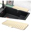 Volminex Tappetino Lavello Cucina Silicone, Tappetino Lavandino,Giallo 42cm | Paraspruzzi per Lavello Cucina, Tappetini per Rubinetto, Vassoio Antigoccia Cucina, Tappetino di Drenaggio, Accessori Cucina