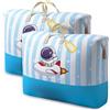 Dwafill Scatole Vestiti Cambio Stagione, Dwafill 2 Pièces Scatole Porta, Contenitori Vestiti Salvaspazio, Trasloco, Prova di Umidità, Antipolvere, per Piumoni, Coperte e Articoli (Blu, 70 * 50 * 18cm)