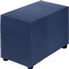 QUARKZMAN Copri Pouf Elasticizzato Copripoggiapiedi Rettangolare per Poggiapiedi Lavabile Soggiorno Camera da Letto Adatto a Lunghezza 50-76cm / 20-30, Piccolo, Blu Marina