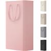 Lifewit Cesta Portabiancheria Salvaspazio, Porta Biancheria Sporca per Bagno Pieghevole, Cesta Panni Sporchi Sottile con Manici, Laundry Basket per Camera da Letto, Lavanderia, 65L, Rosa