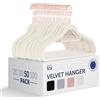 Blumtal Grucce Appendiabiti in Velluto - 50 Pezzi - Rosa | Grucce Vellutate Salvaspazio nell'Armadio - Gancio Rotante 360° - Stampelle Armadio per Pantaloni