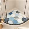 Yinghesheng Tappeto Doccia angolare Antiscivolo - Tappeto Doccia in PVC Morbido, Antiscivolo e antimuffa con Scarico per Il Pavimento del Bagno - ad Asciugatura Rapida e Lavabile,C,60x60cm