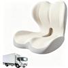 YNNHUDEEP Cuscino ortopedico, ergonomico con schienale, in memory foam a forma di L, per sedia da ufficio, sedia a rotelle e sciatica dell'auto (beige)
