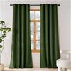 PONY DANCE Tende Oscuranti Camera da Letto Decorazioni Tenda Natalizie | 2 Pezzi L140 x A240 cm, Verde Scuro, Termiche Isolanti Caldo e Freddo, Anti-UV, Privacy, OEKO-TEX, Blackout, Moderne