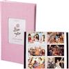 Minxulan Album Fotografico 10x15, Album Foto con 300 Tasche, Raccoglitore Foto | Grande Capacità, Photoalbum in Lino con Finestra, Album Portafoto Inseribile per Casa, Matrimonio, Compleanno, Vacanze