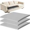 ASSRECT 3 Pezzi Supporto per Divani 50 x 50 cm, Cuscino in Schiuma Ad Alta Densità per Sedute Cedevoli, Lastra Gommapiuma per Riparazione Cuscini Affondati di Divano, Poltrona, Sedia (Grigio)