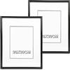 Etrexonline Cornice Nere 20x30cm Con Pannello in Vetro, Cornice per Foto in PVC Stile Semplice per Tavolo e Parete - Confezione da 2 pezzi