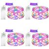 ENLACE 4 catene luminose a batteria, timer, 1 m, 10 LED colorati, filo