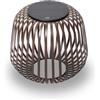 LUUK Studio Lanterna Solare, IP65, Lampada da Tavolo Senza Fili, Noce, S | Luce d'atmosfera Dimmerabile per Giardino e Balcone: Energia Solare, Ricaricabile via USB-C, per uso Interno ed Esterno