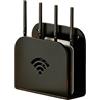 letuxaamz Porta Modem da Parete, Porta Router da Parete Porta Modem 2 Modalità di Fissaggio Metallico, Supporto Muro per Router con Adesivo Bifacciale e Viti per Soggiorno Camera, Nero