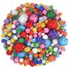 TOAOB THE ONE AND ONLY BABY TOAOB 300pz Pompon Colorati per Lavoretti Glitter Pompon 10mm a 40mm