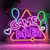 SIGNSHIP Game Area Neon Led Gaming Scritte Neon 32x38cm per Sala Giochi | USB Dimmerabile 5 Livelli Regalo Gioco Scritta Led per Gamer, Insegne Luminose Decorazione per Famiglie e Rifugio dell'uomo